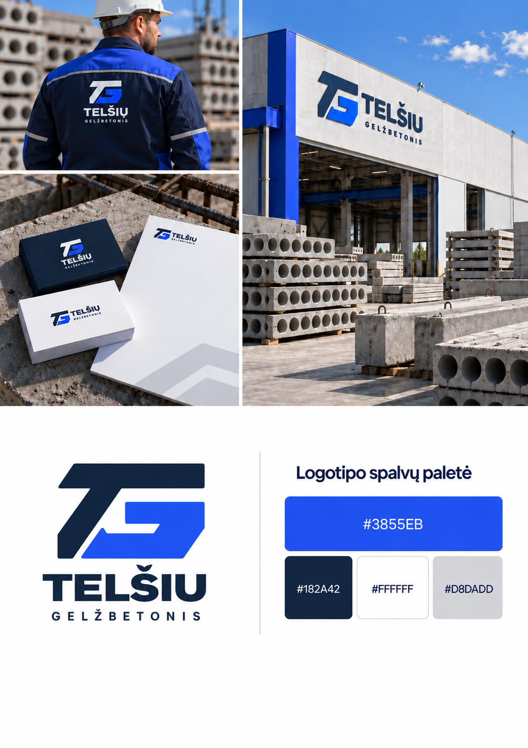 Worker and warehouse branding collage